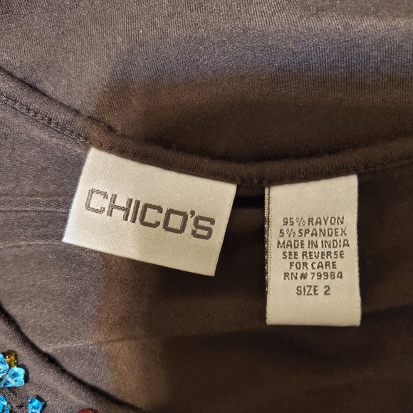 Chicos brown tshirt top - Picture 4 of 7